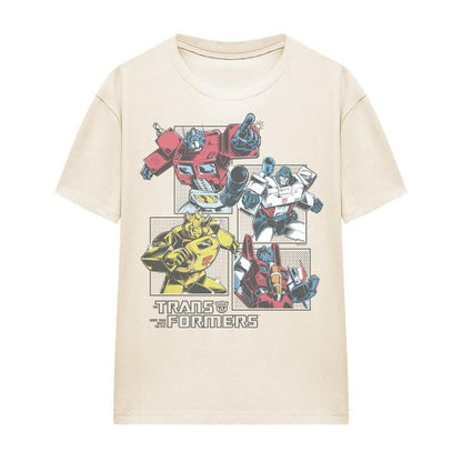 Front - Transformers Womens/Ladies Generations Retro Comic Grid T-Shirt