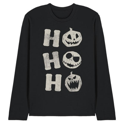 Front - The Nightmare Before Christmas Unisex Adult Ho Ho Ho Jack Skellington Long-Sleeved T-Shirt