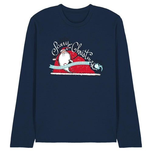Front - The Nightmare Before Christmas Unisex Adult Scary Long-Sleeved Christmas T-Shirt