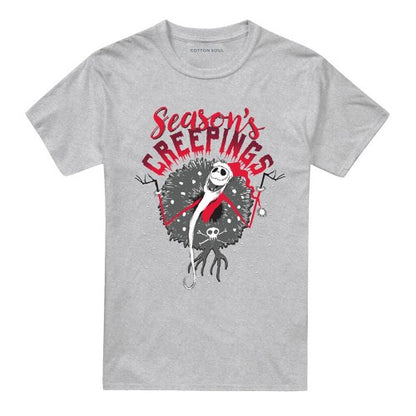 Front - The Nightmare Before Christmas Unisex Adult Holiday Chills Heather T-Shirt