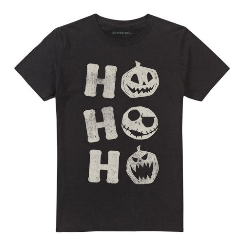 Front - The Nightmare Before Christmas Unisex Adult Ho Ho Ho Jack Skellington T-Shirt