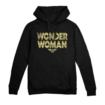 Front - Wonder Woman Womens/Ladies Metallic Logo Hoodie