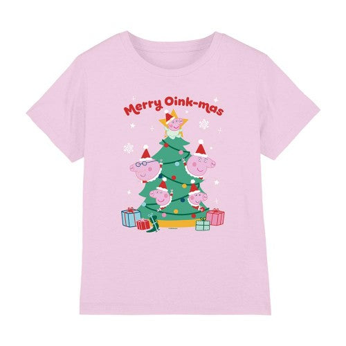 Front - Peppa Pig Childrens/Kids Merry Oinkmas T-Shirt