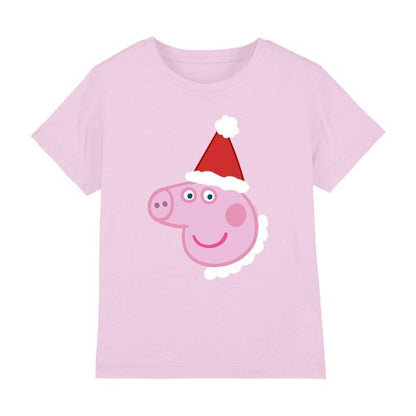 Front - Peppa Pig Childrens/Kids Santa Hat T-Shirt