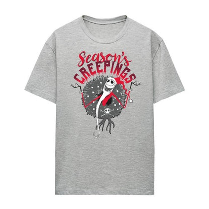 Front - The Nightmare Before Christmas Womens/Ladies Holiday Chills Heather T-Shirt