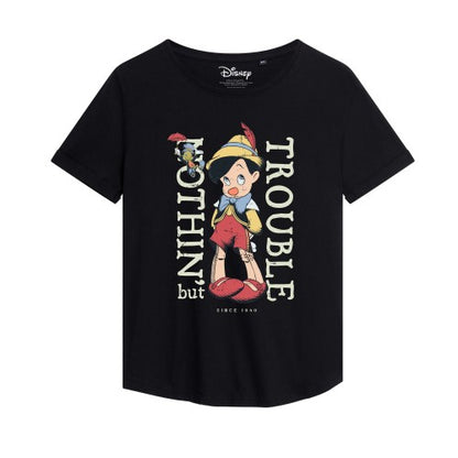 Front - Pinocchio Womens/Ladies Trouble T-Shirt