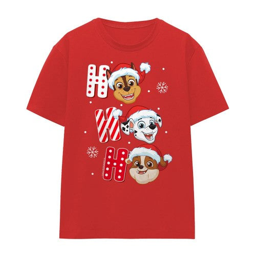 Front - Paw Patrol Womens/Ladies Santa Hat Christmas T-Shirt