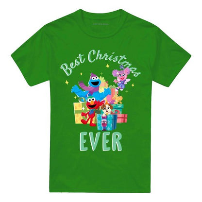 Front - Sesame Street Unisex Adult Characters Christmas T-Shirt