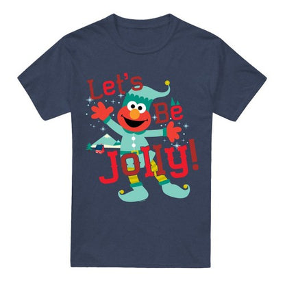Front - Sesame Street Unisex Adult Deck The Halls Heather Christmas T-Shirt