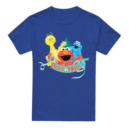 Front - Sesame Street Unisex Adult Merry And Bright Elmo Christmas T-Shirt