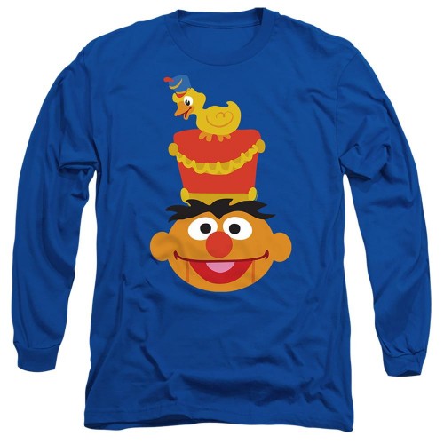 Front - Sesame Street Unisex Adult Ernie Nutcracker Long-Sleeved Christmas T-Shirt
