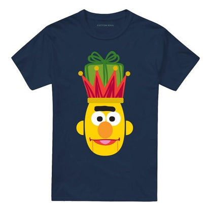 Front - Sesame Street Unisex Adult Bert Nutcracker Christmas T-Shirt