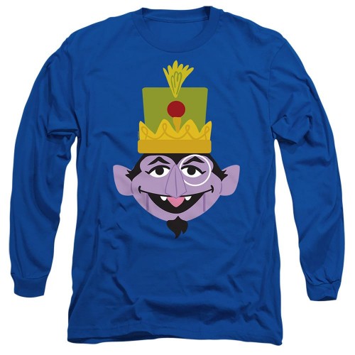 Front - Sesame Street Unisex Adult Count von Count Nutcracker Long-Sleeved Christmas T-Shirt