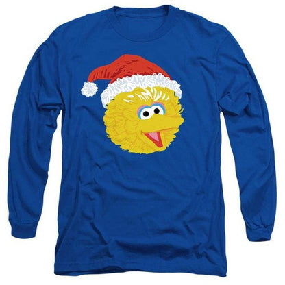 Front - Sesame Street Unisex Adult Big Bird Scribble Long-Sleeved Christmas T-Shirt