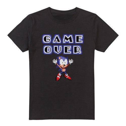 Front - Sonic The Hedgehog Mens Game Over T-Shirt