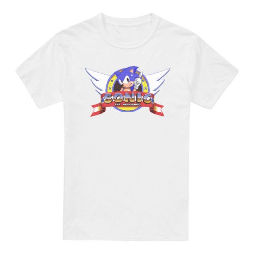Front - Sonic The Hedgehog Mens Game Start Pixel T-Shirt