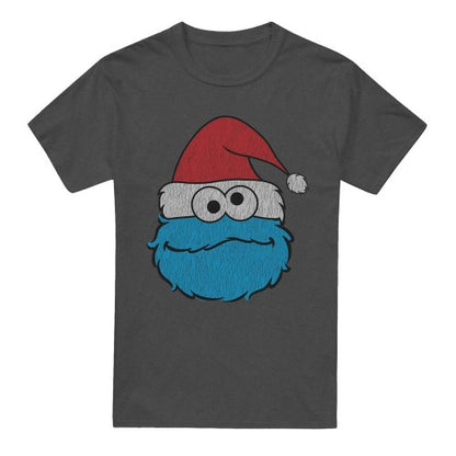 Front - Sesame Street Unisex Adult Cookie Monster Christmas T-Shirt