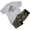 Front - Jurassic Park Mens Camo Long Pyjama Set