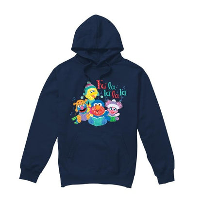 Front - Sesame Street Unisex Adult Fa La La La Carols Christmas Hoodie