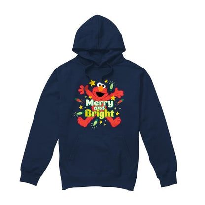 Front - Sesame Street Unisex Adult Merry And Bright Elmo Christmas Hoodie