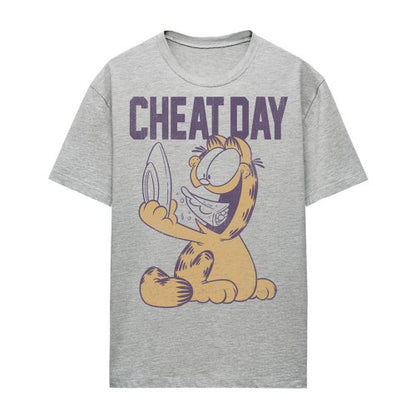 Front - Garfield Womens/Ladies Cheat Day Heather T-Shirt