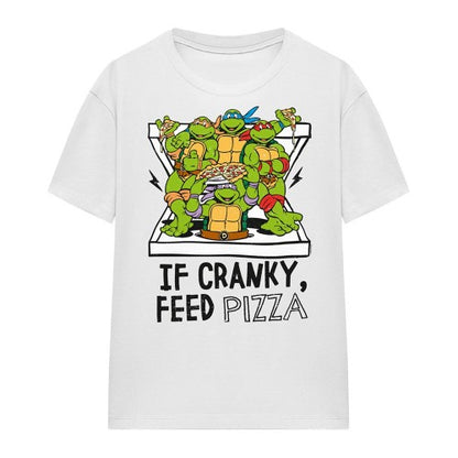 Front - Teenage Mutant Ninja Turtles Womens/Ladies If Cranky Feed Pizza T-Shirt