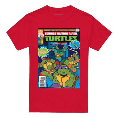Front - Teenage Mutant Ninja Turtles Unisex Adult TMNT Adventures Cover T-Shirt
