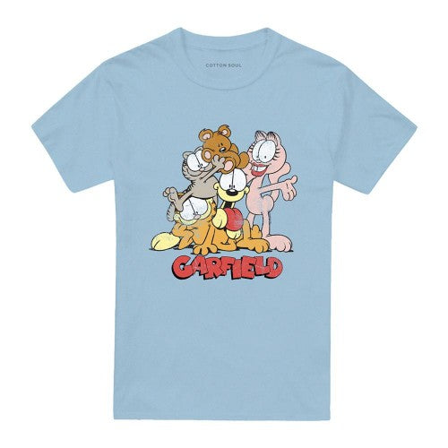 Front - Garfield Unisex Adult Friends Group T-Shirt