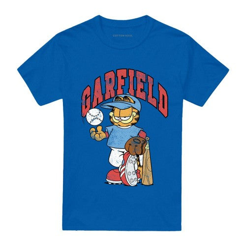 Front - Garfield Unisex Adult Baseball T-Shirt