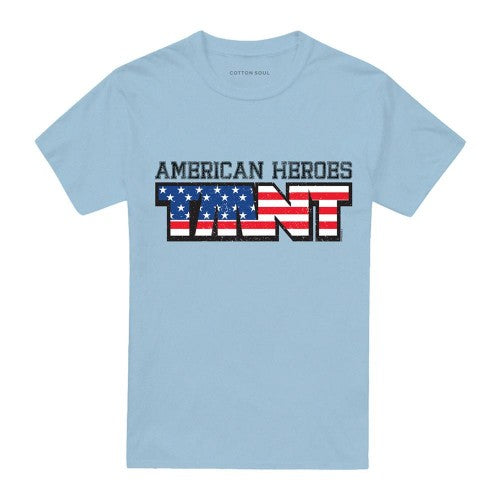 Front - Teenage Mutant Ninja Turtles Unisex Adult American Heroes T-Shirt