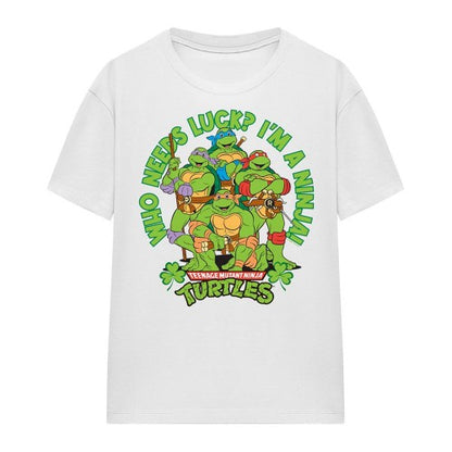 Front - Teenage Mutant Ninja Turtles Womens/Ladies Who Needs Luck St Patricks Day T-Shirt