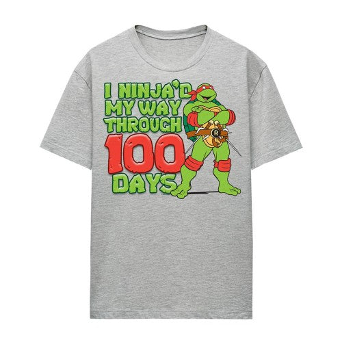 Front - Teenage Mutant Ninja Turtles Womens/Ladies I Ninja´d My Way Through 100 Days Heather T-Shirt
