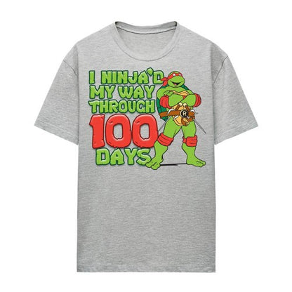 Front - Teenage Mutant Ninja Turtles Womens/Ladies I Ninja´d My Way Through 100 Days Heather T-Shirt