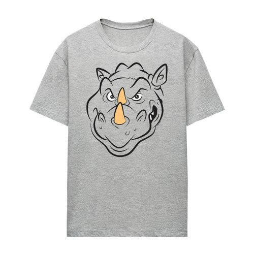 Front - Teenage Mutant Ninja Turtles Womens/Ladies Rocksteady Face Heather T-Shirt