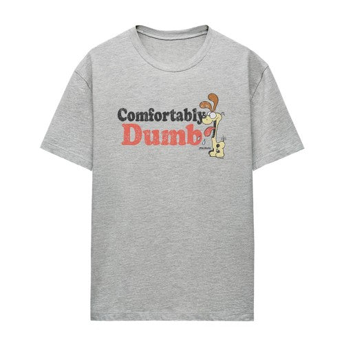 Front - Garfield Womens/Ladies Comfortably Dumb Heather T-Shirt