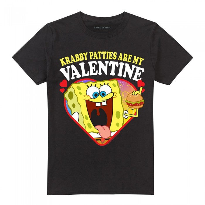 Front - SpongeBob SquarePants Unisex Adult Krabby Patties Are My Valentine T-Shirt