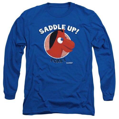 Front - Gumby Unisex Adult Saddle Up Long-Sleeved T-Shirt