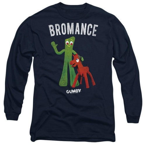 Front - Gumby Unisex Adult Bromance Long-Sleeved T-Shirt