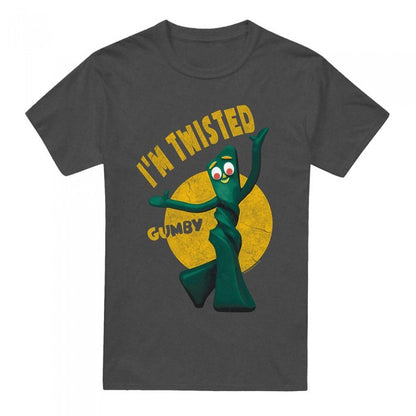 Front - Gumby Unisex Adult Twisted Heather T-Shirt