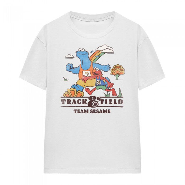 Front - Sesame Street Womens/Ladies Track Field T-Shirt