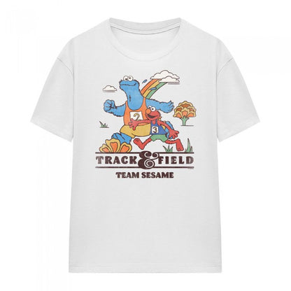 Front - Sesame Street Womens/Ladies Track Field T-Shirt