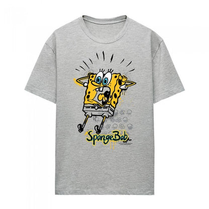 Front - SpongeBob SquarePants Womens/Ladies Shocking! Heather T-Shirt