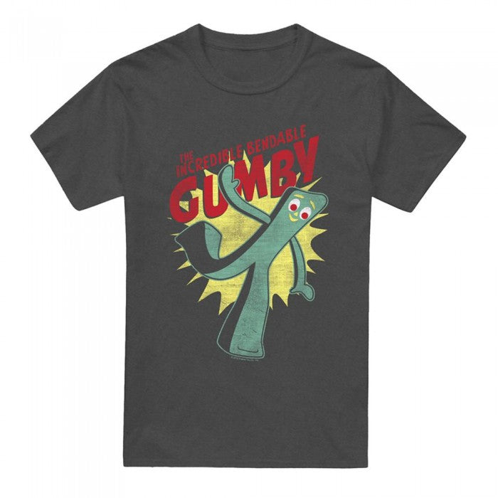 Front - Gumby Unisex Adult The Incredible Bendable Heather T-Shirt