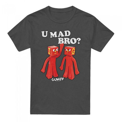 Front - Gumby Unisex Adult U Mad Bro Heather T-Shirt