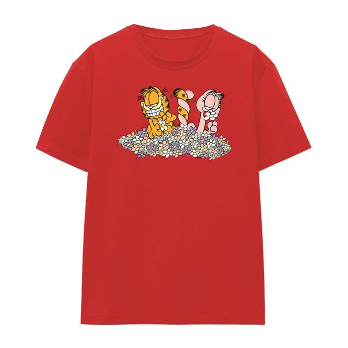 Front - Garfield Womens/Ladies Chicks Dig Flowers T-Shirt