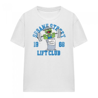 Front - Sesame Street Womens/Ladies Oscar Lift Club T-Shirt