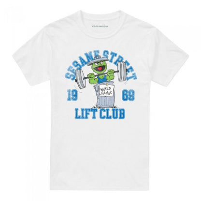 Front - Sesame Street Unisex Adult Oscar Lift Club T-Shirt