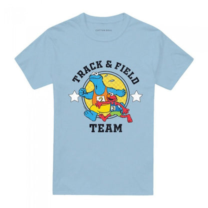 Front - Sesame Street Unisex Adult Track Field Elmo T-Shirt