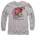 Front - Sesame Street Unisex Adult Cycle Champion Elmo Heather Long-Sleeved T-Shirt