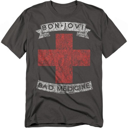 Front - Bon Jovi Unisex Adult Bad Medicine T-Shirt